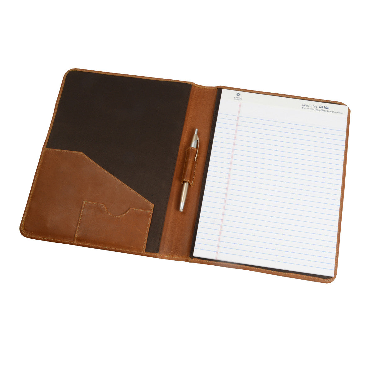 Texas Longhorn Leather Meeting Folder (CS601Tan)