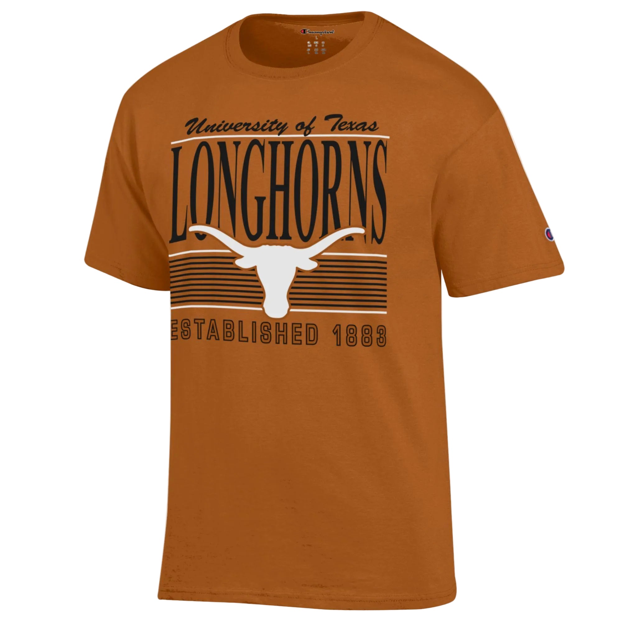 Texas Longhorn Stacked Script Stripe Established 1883 Tee (CT1000475-677)