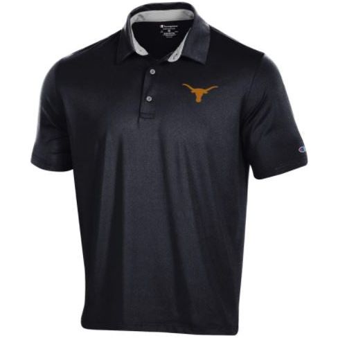 Texas Longhorn Champion Embroidered Logo Solid Polo (3 Colors)(CT3017)