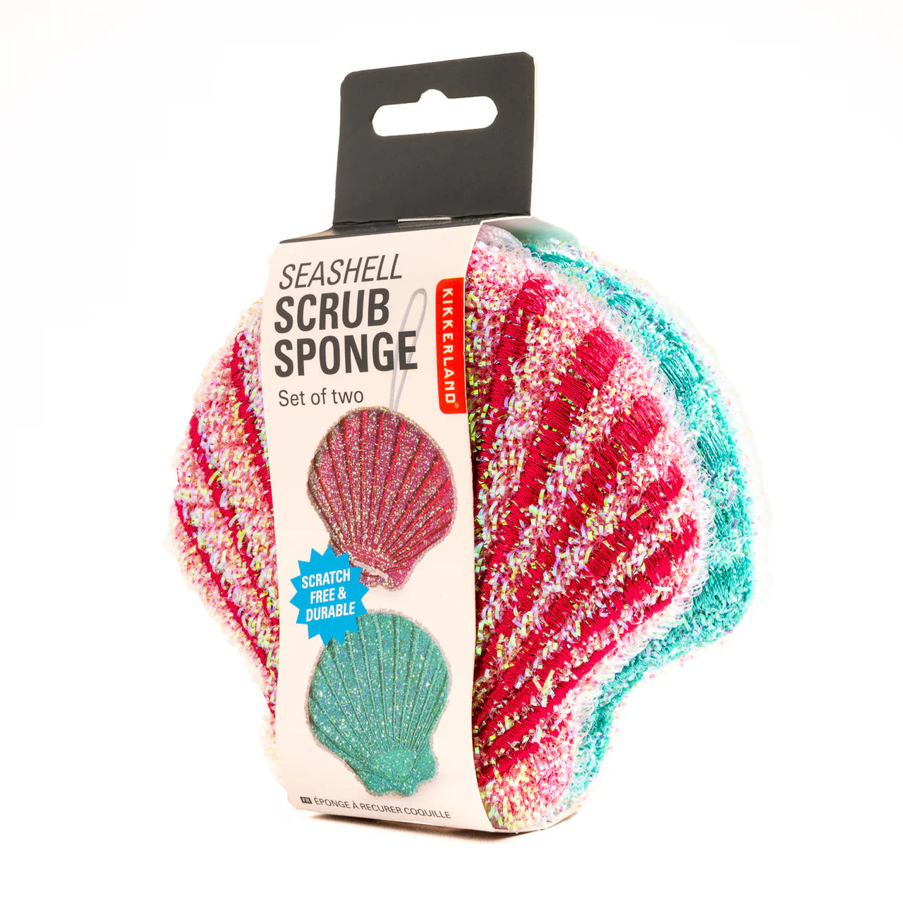 Kikkerland Sea Shell Sponge Set of 2