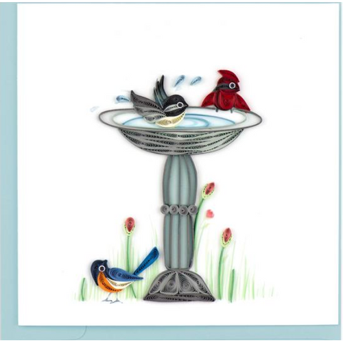Bird Bath Quilling Card