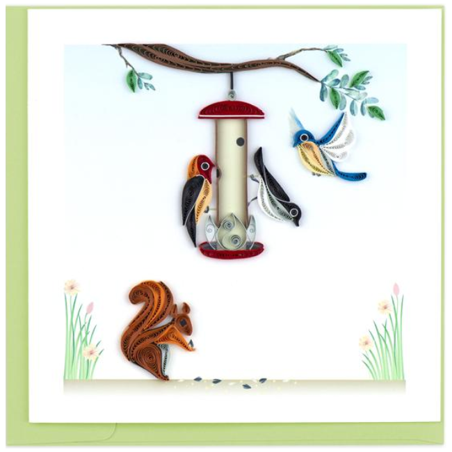 Quilling Card-Bird Feeder