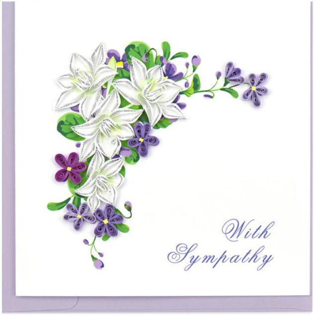 Quilling Card-Flower Sympathy