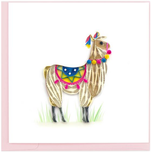 Quilling Card-Llama
