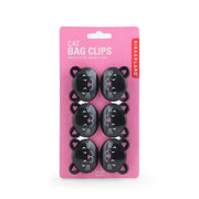 Kikkerland Black Cat Bag Clips
