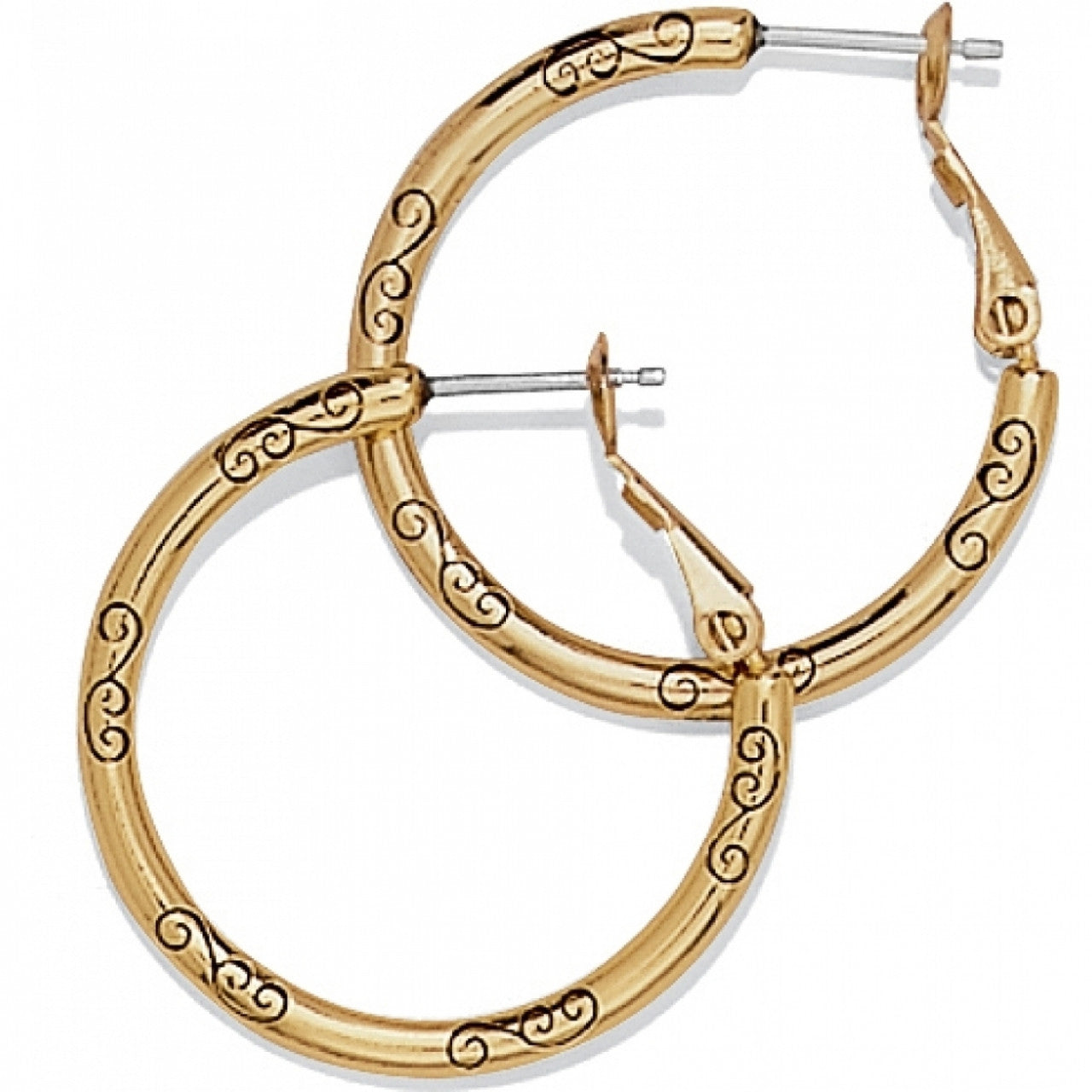 Brighton Charm Hoop Earrings (GLD)