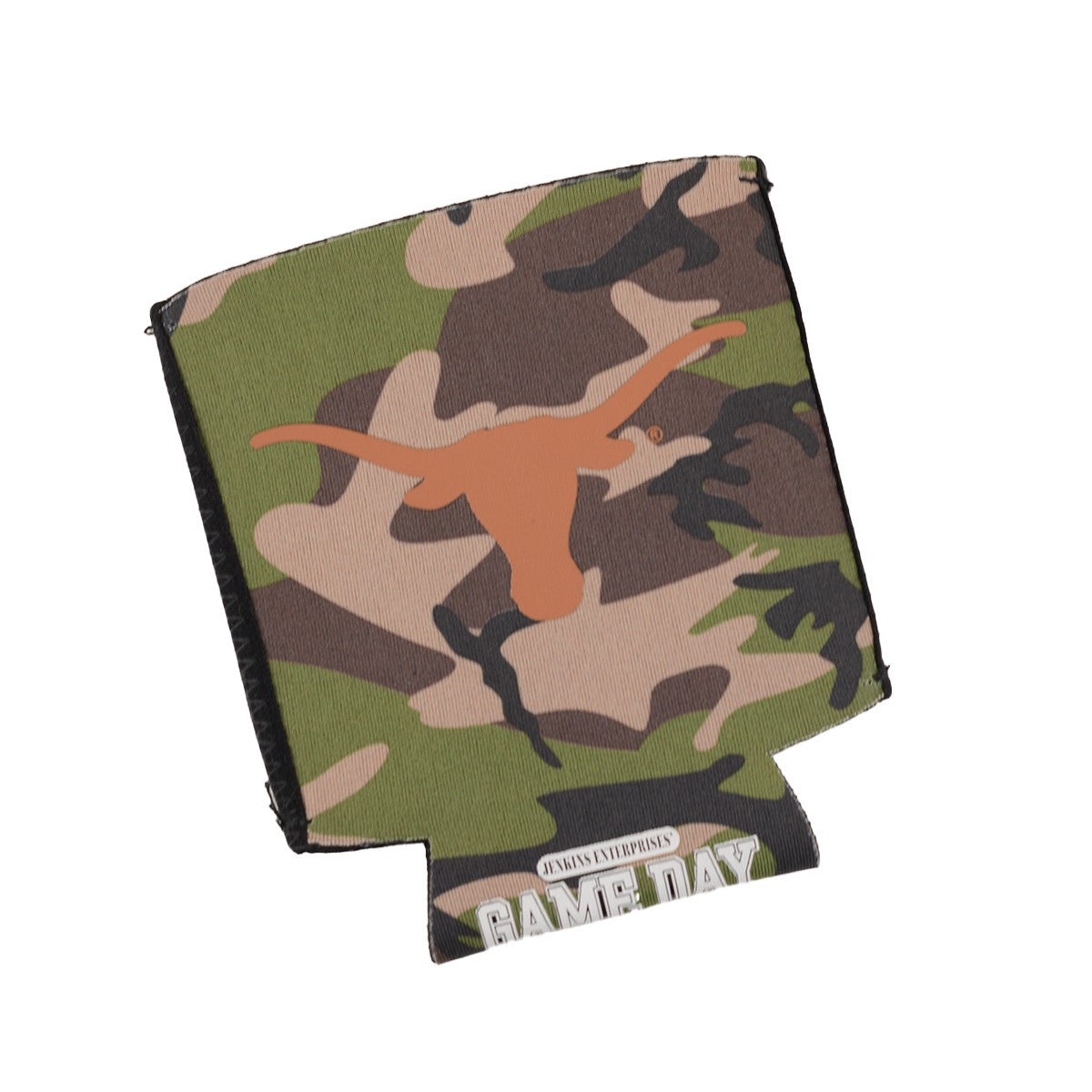 Texas Longhorn Camo Can Coolie (36045) GRN