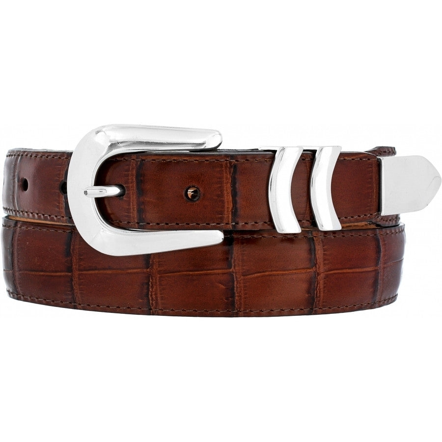Brighton Catera Croc Emboss Taper Belt (2 Colors)