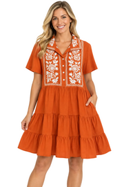Parsley & Sage Liz Dress (27T82D)(Burnt Orange)
