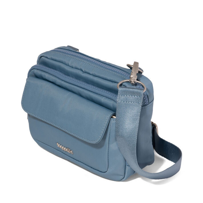 Baggallini Modern Double Zip Crossbody (CRNFLWR)