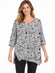 Shana Fleece Dolman Sleeve Dog Top (26630)