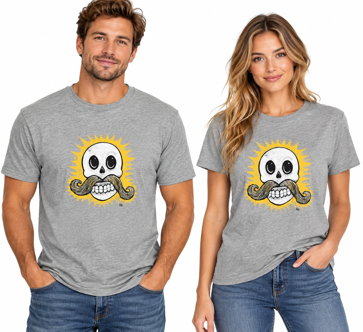 Crash Artesian Day of The Dead  Mustache Tee (CC89128)