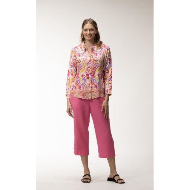 Toofan Pink & Lavender Mod Print Shirt