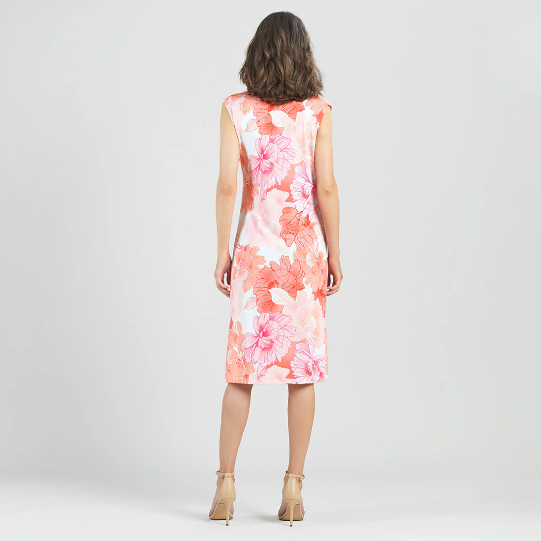 Clara Sun Woo Floral Print Sleeveless Midi Dress (DR21P20)