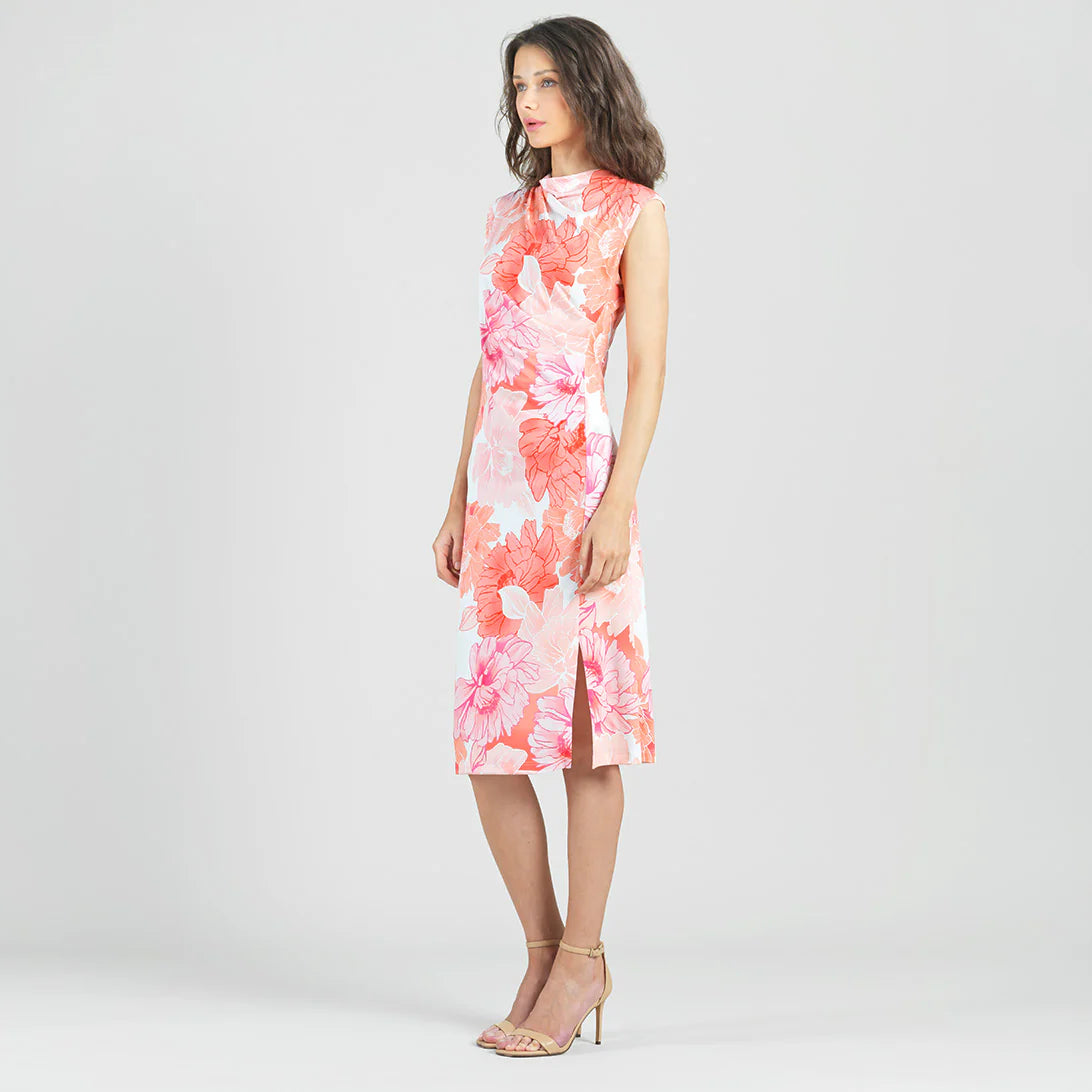 Clara Sun Woo Floral Print Sleeveless Midi Dress (DR21P20)