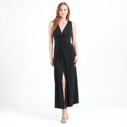 Clara Sun Woo Center Slit Maxi Dress(DR24)(Black)