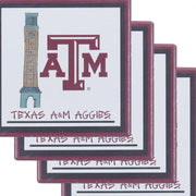 Magnolia Lane 4x4  Ceramic Texas A&M Aggies Logo and Tower Coaster  Set  (24681)