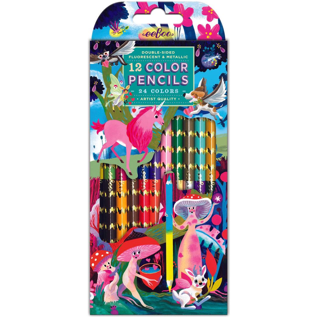 eeBoo Magical Creatures 12 Double Sided Pencils