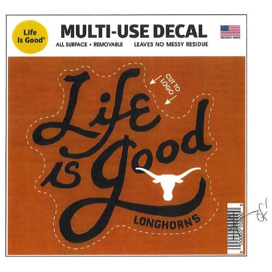Texas Longhorn Life is Good Decal (17315)
