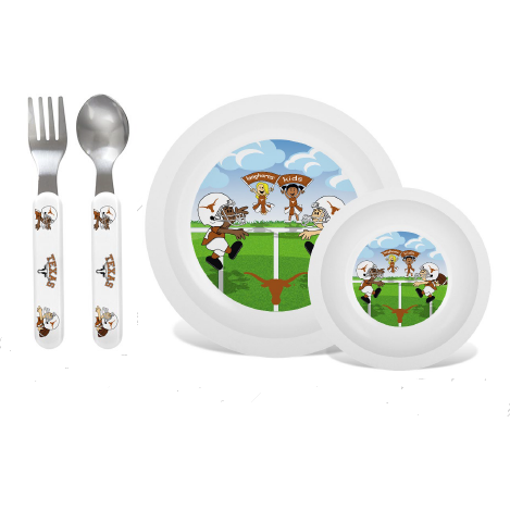 Texas Longhorn Toddler Plate & Bowl Set (UTX20002)
