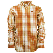 Texas Longhorn Infant/Toddler Lucas Gingham Button Down Shirt (GARB 22BIT1T03)