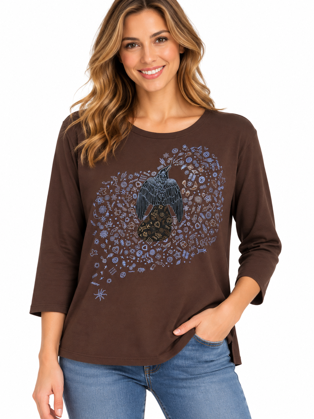 Sabaku Story Teller 3/4 sleeve Best Tee (450COBbest) (Coffee Bean)