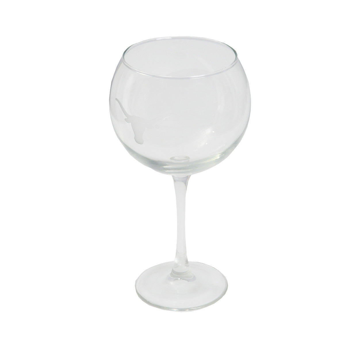 Texas Longhorn Etched Red Wine Glass (EBWG)