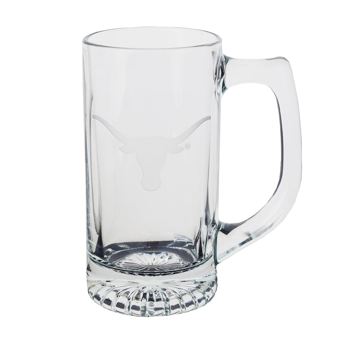 Texas Longhorn 13oz  Etched Logo Glass Mug (ESM)