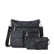 Baggallini Modern Everywhere Slim Midnight Blossom Crossbody