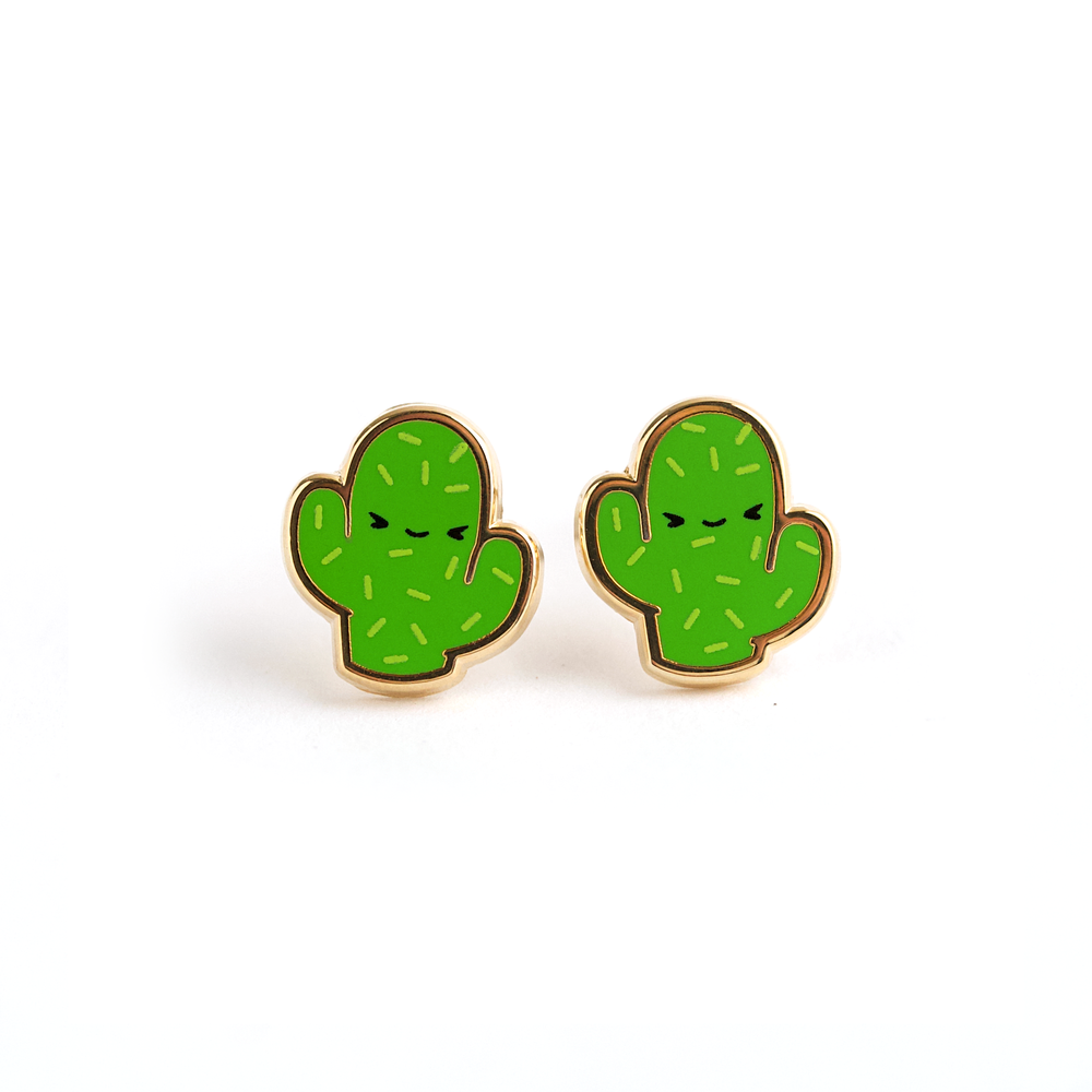 Cacti Guys Enamel Earrings (LUX E48)