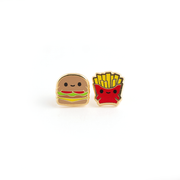 Fast Food Friends Enamel Earrings (LUX E54)