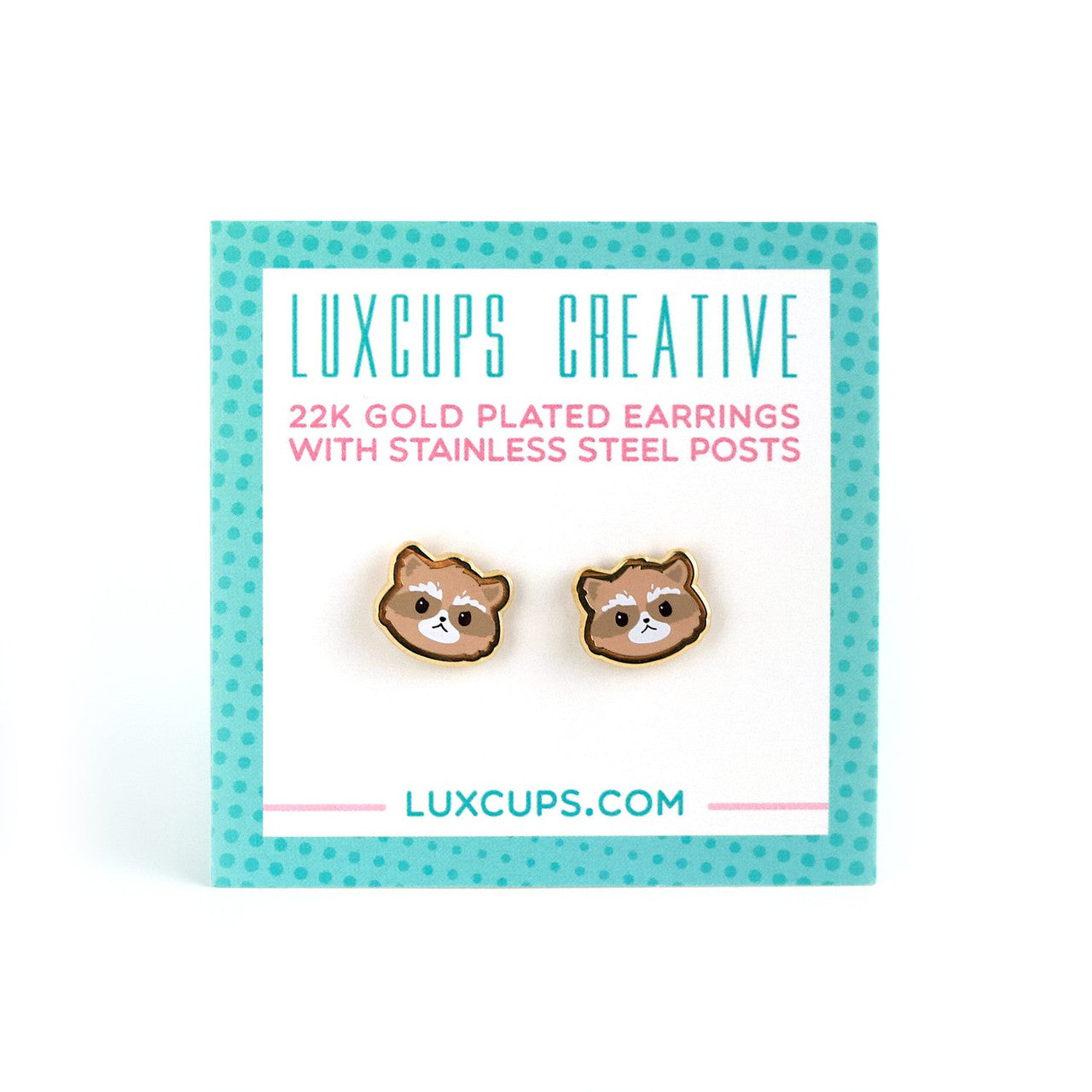 Luxcups Racoon Earrings