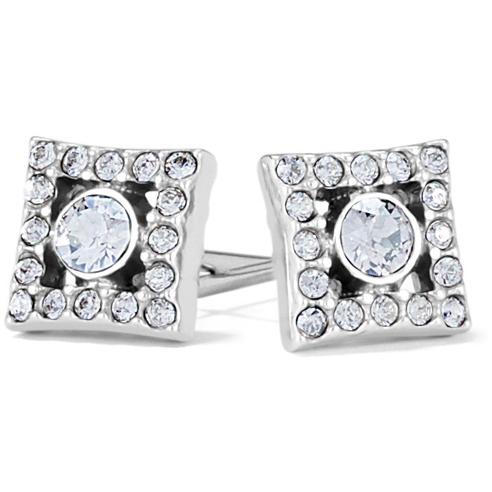 Brighton Illumina Diamond Post Earrings (SLV/CRSTL)