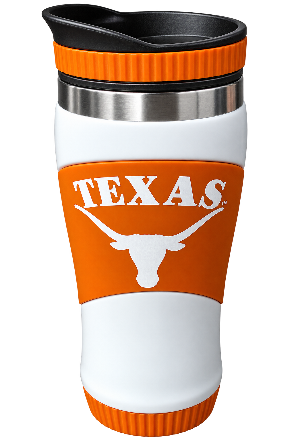 Texas Longhorn 20oz Arche Texas Travel Mug (6121BO)(Burnt Orange and White)