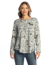 Jess & Jane Paw Pals French Brush Tunic (FB-10-2119)(Multi)