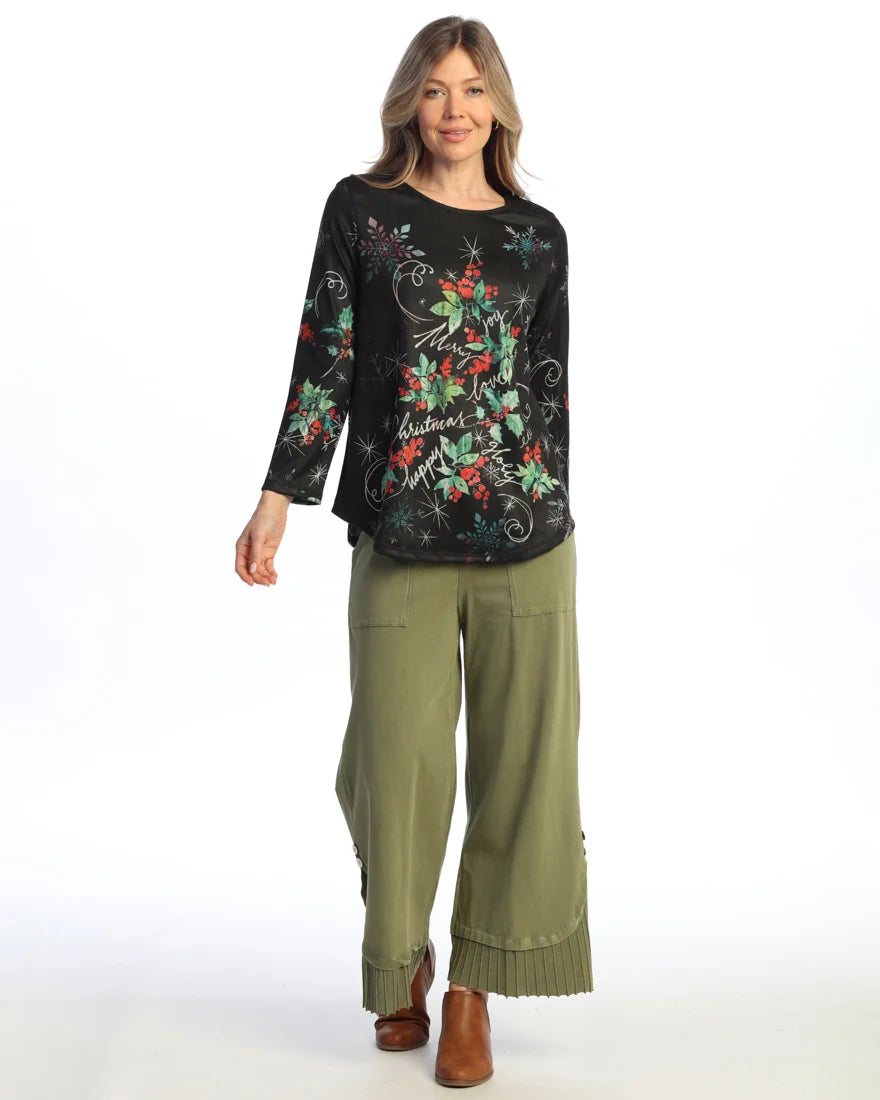 Jess & Jane Twinkle French Brushed Round Neck Long Sleeve Top (FB10-2258)(Multi )