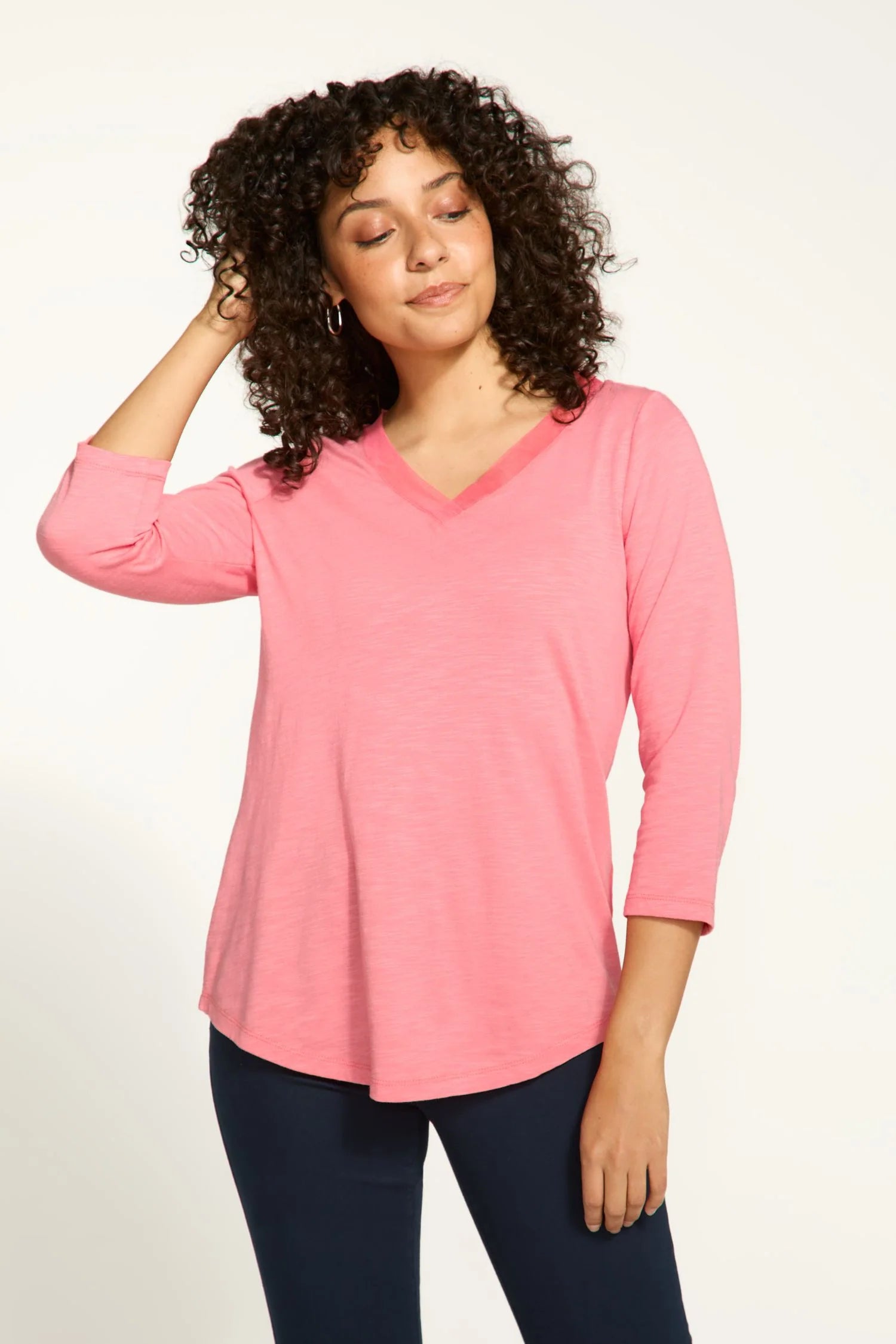 FDJ French Dressing V-Neck Solid Top (4 Colors)(3148476)