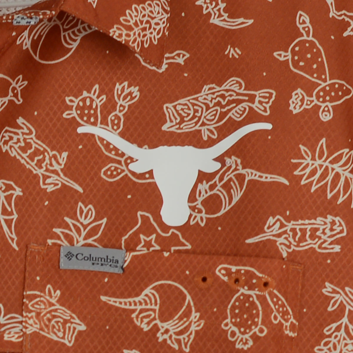 Texas Longhorn Columbia Super Slack Tide Texas Play Shirt