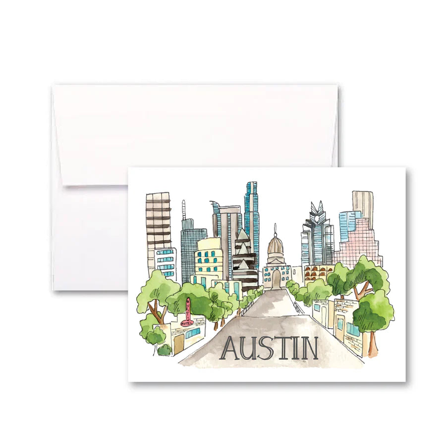 Flower and Vine South Congress View Boxed Card Set (FV016)(8 Cards)