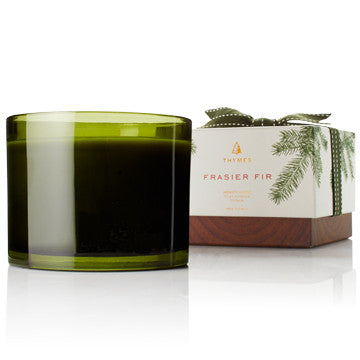 Thymes Frasier Fir 3 Wick Green Glass Candle (520547000)
