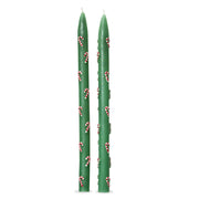 Tag Candy Cane Hand Painted Taper Candle Set of 2