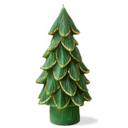 Tag Green Gilded Pine Tree Large Candle