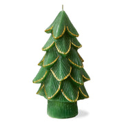 Tag Green Gilded Pine Tree Medium Candle