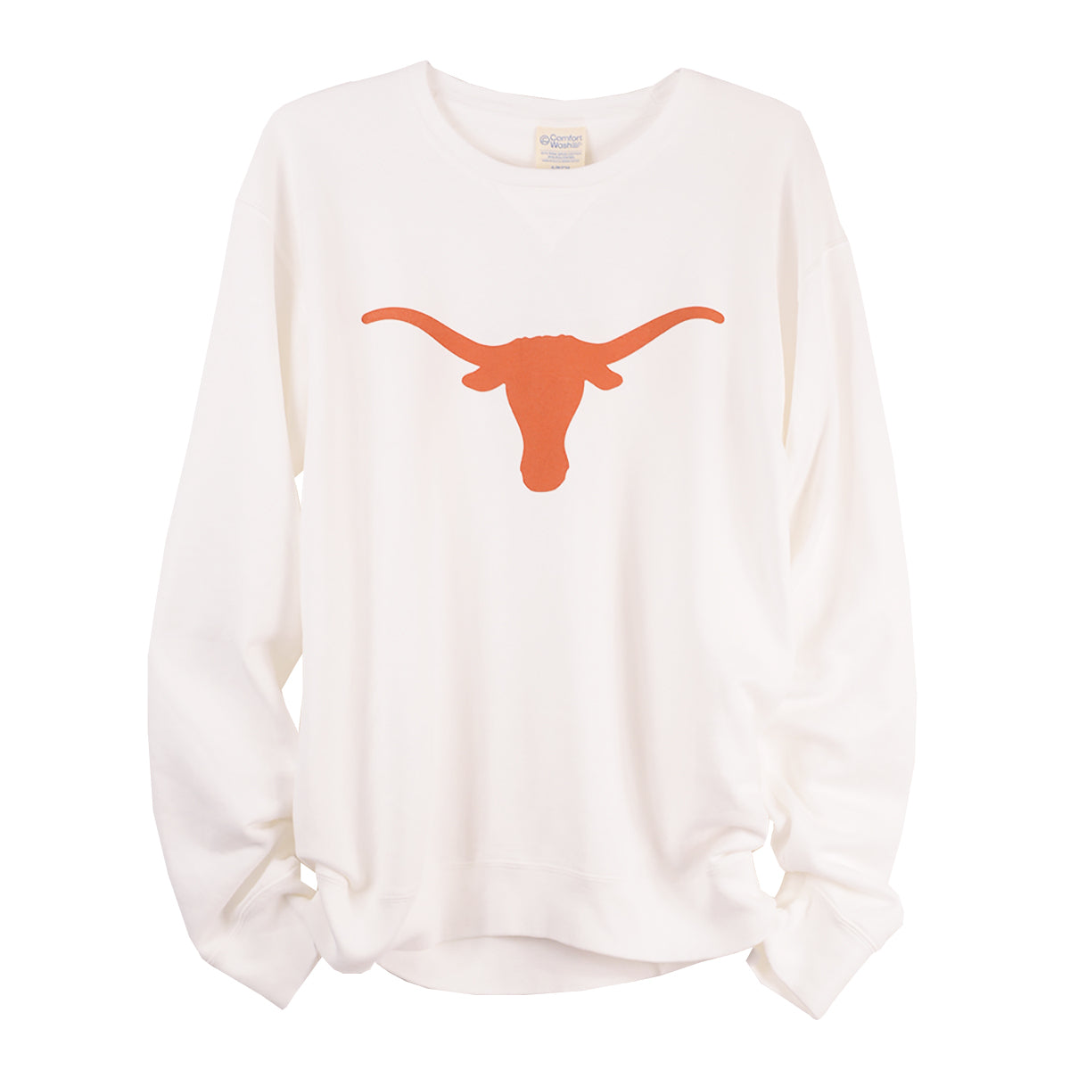 Texas Longhorn White Logo Crew Sweatshirt