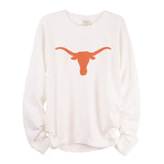 Texas Longhorn White Logo Crew Sweatshirt