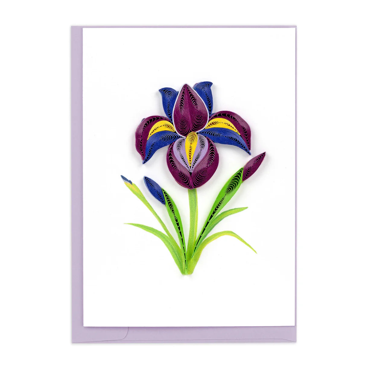 Quilling Enclosure Card Iris Flower (GE5008)