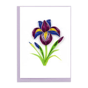 Quilling Enclosure Card Iris Flower (GE5008)