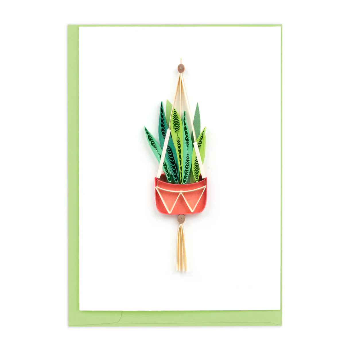 Quilling Enclosure Card Snake Plant Macrame Hanger (GE583)
