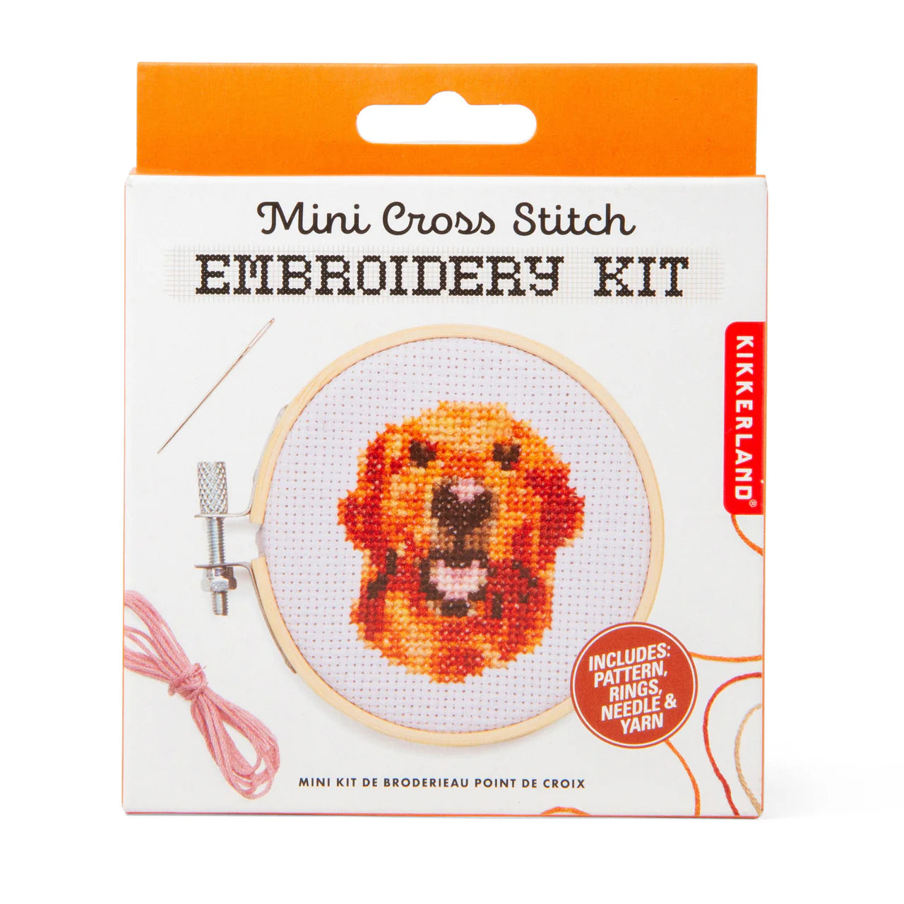 Kikkerland Dog Mini Cross Stitch Embroidery Kit