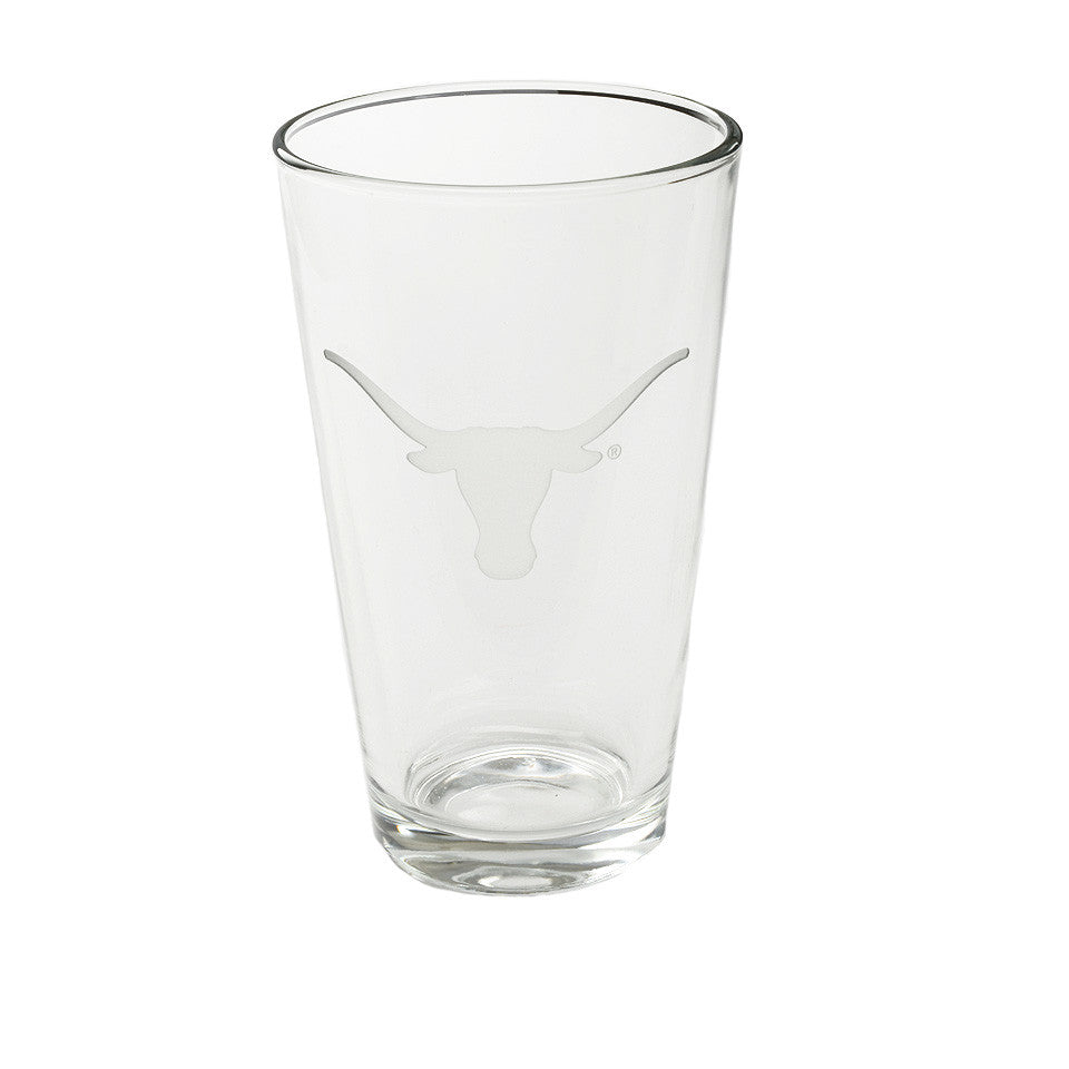 The Longhorn Etched wrap Pint Glass features a frosted Longhorn.
Enjoy your favorite beverage in this glass.
A really nice bar glass.
16 oz